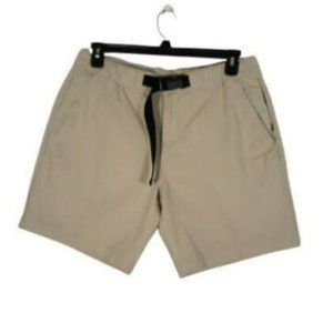 Foundry Everyday Casual Comfort Stretch Pale Khaki Belted Shorts Mens Size 32 LT